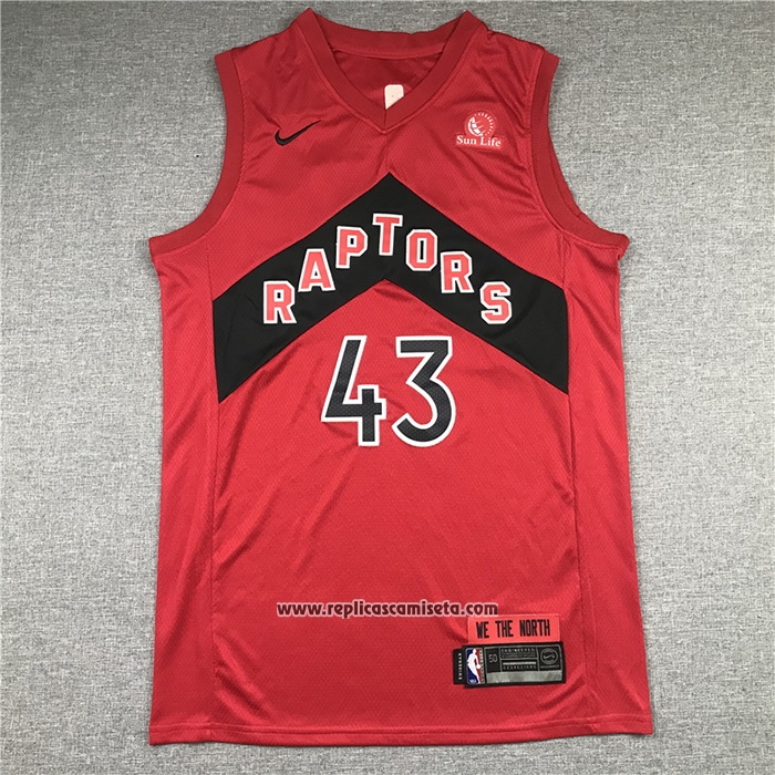 Camiseta Toronto Raptors Pascal Siakam #43 Icon 2020-21 Rojo